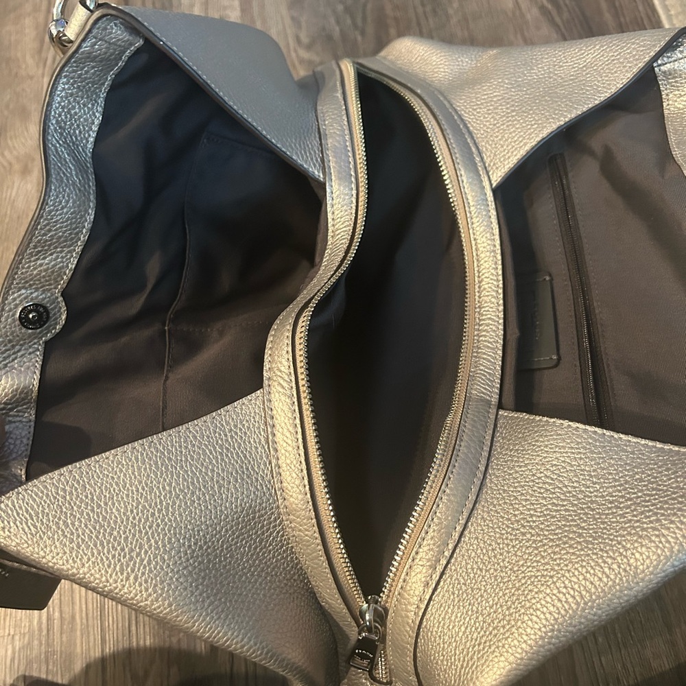 Beautiful gold leather coach bag
